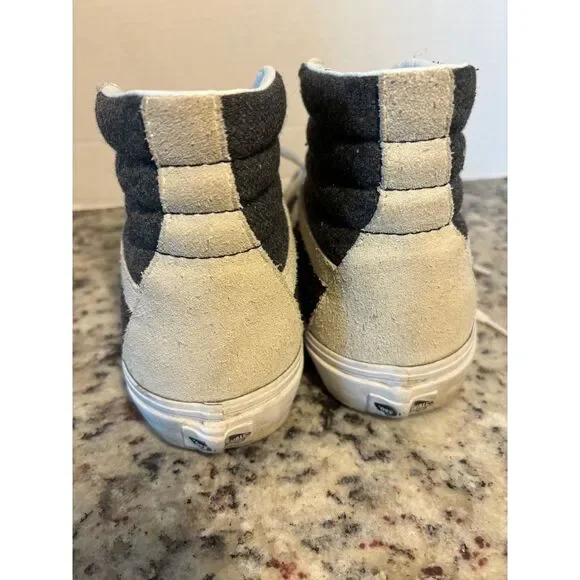 Vans SK8-Hi Black Gray Suede High Top Skate Sneakers Classic Streetwear - Picture 9 of 11